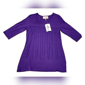 Anthony Michael top Purple with Tassels Size M NWT